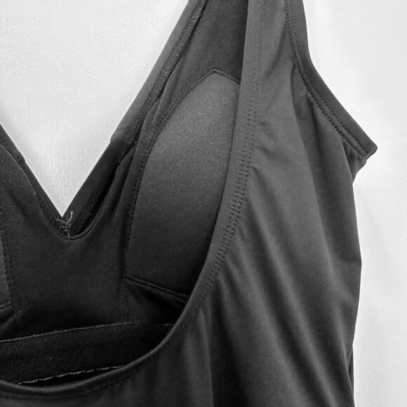 Tommy Bahama Pearl Clara Wrap One Piece Swimsuit Black Size 12 Tummy Control - Picture 9 of 12